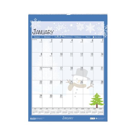 HOUSE OF DOOLITTLE Recycled Seasonal Wall Calendar, 12 339